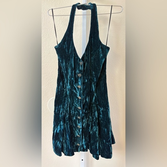 Betsey Johnson Dresses & Skirts - Vintage 90s Betsey Johnson Velvet Halter Neck Dress - Size S
